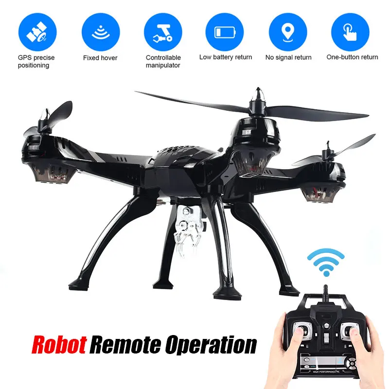 

Cool Funny Cargo Drone Rc Drone Outdoor Stable Gimbal Manipulator Drone Gift RC Aircraft