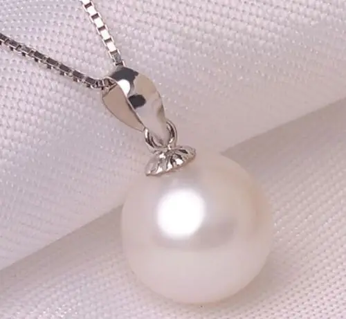 

Hot selling free shipping******* 17"11-12mm natural south sea white pearl necklace pendant