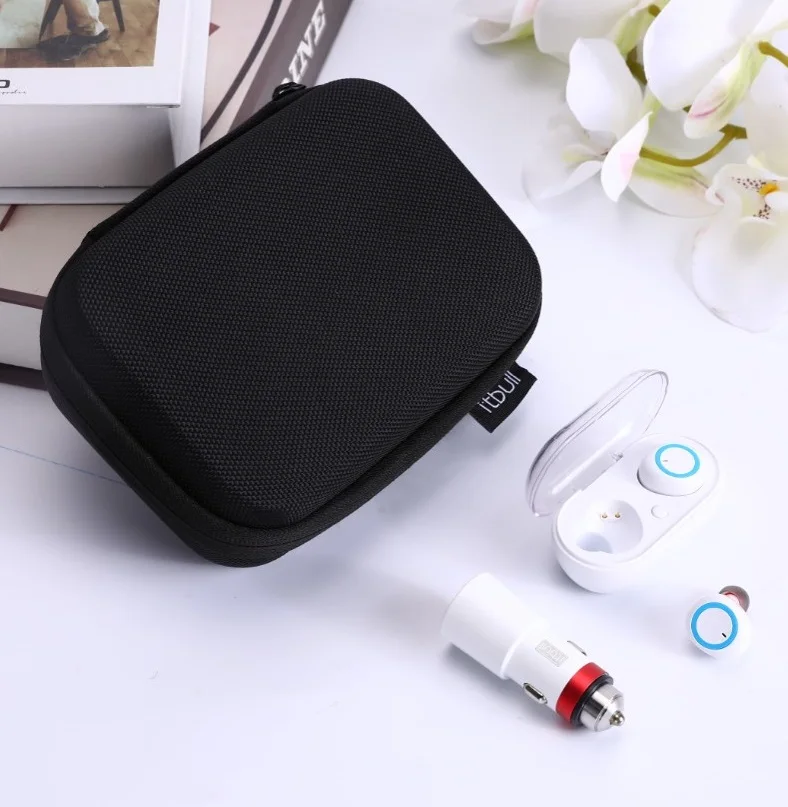 

ITBULL 3in1 Car Charger+Bluetooth Earphone+TypeC Support QI3.0 HuaWei 2.4A Super Fast ChargeCable with Portable Travel Bag