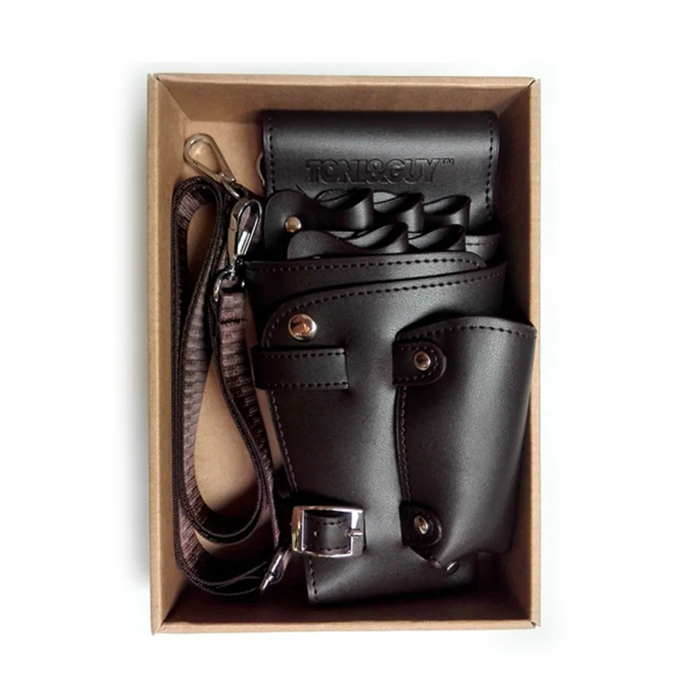 

New PU Leather Rivet Hair Scissor Bag Clips Bag Hairdressing Barber Scissor Holster Pouch Holder Case with Waist Shoulder Belt