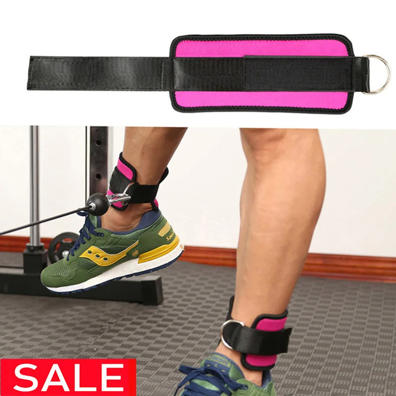 

D-ring Ankle Strap Buckle Body Building Gym Multi Thigh Leg Ankle Cuffs Training Power Weight Lifting Fitness Rope Bands