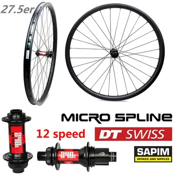 

27.5er Mountain Bike Wheels 35mm*35mm 650B Carbon MTB Rim For AM XC Cycling Wheelset with 12 Speed Original DT Swiss 240 Hub
