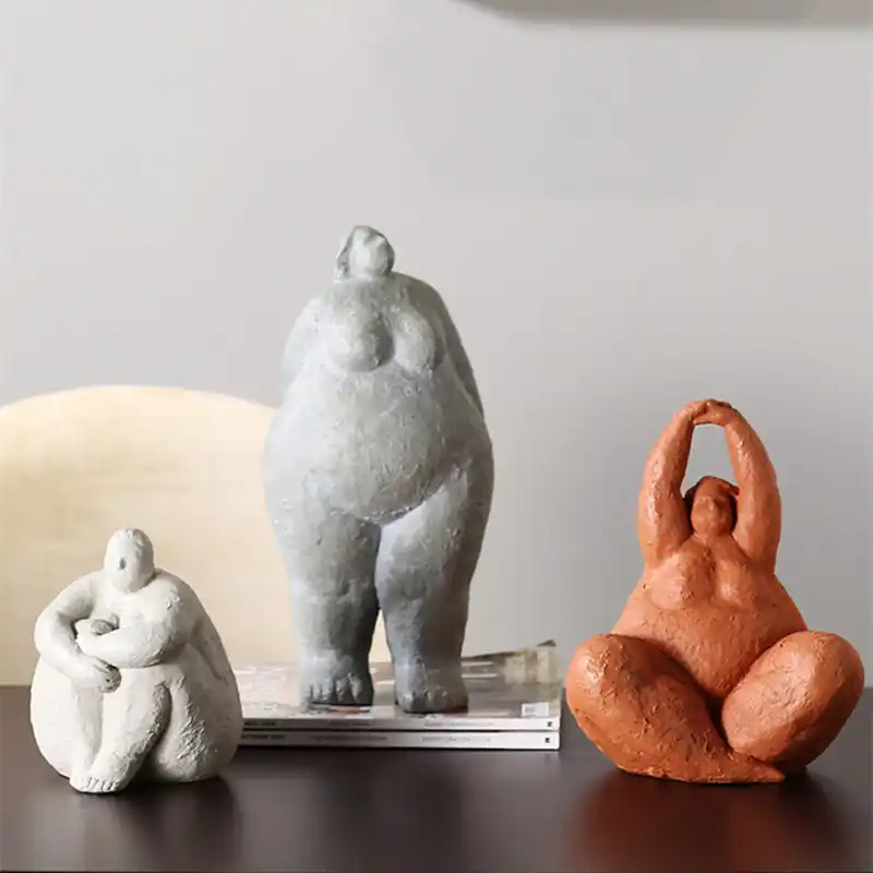 muñecas gordas de ceramica