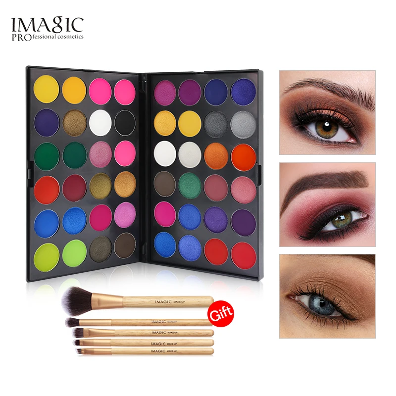 Продажа Тени для век imagic Pallete Professional 48 цветов Тени для век матовый Shimmer Блеск Косметика Smoky тени макияж Косметическая пудра