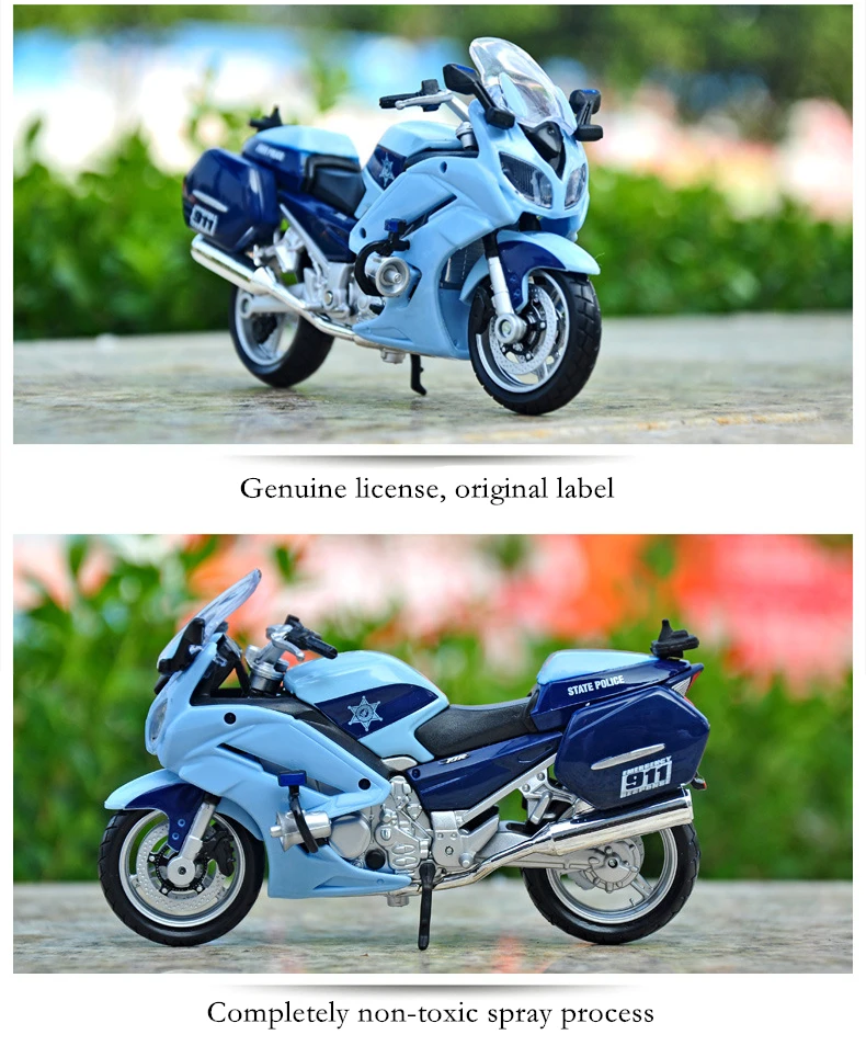 Maisto 1:18 BMW Yamaha полицейский Мотоцикл серия Silvardo авторизованный имитационный сплав модель мотоцикла игрушечный автомобиль