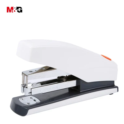 white M& G 92775, 3 цвета, прочный качественный бумажный степлер для школы, принадлежности для переплета, милые фирменные Канцтовары, офисный степлер, аксессуары, подарок - Цвет: white