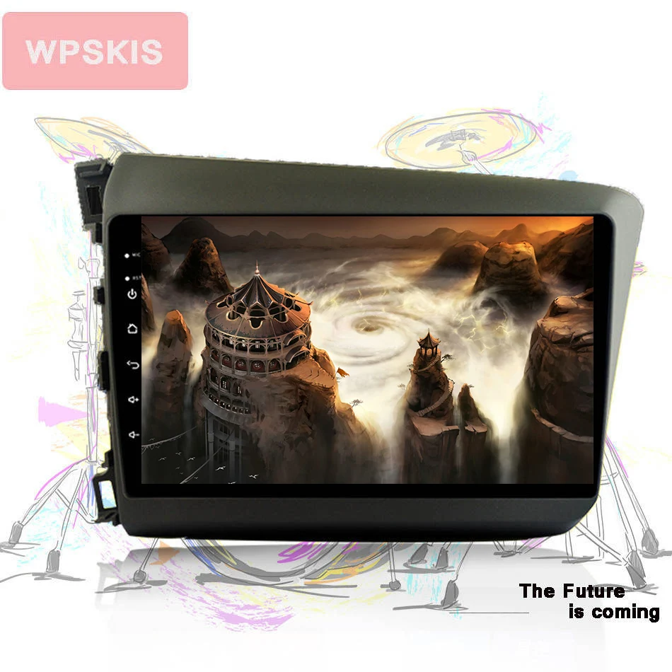 Для honda civic 2012 автомобильный радиоприемник с навигацией gps audio pc music tape headunit 4g wifi