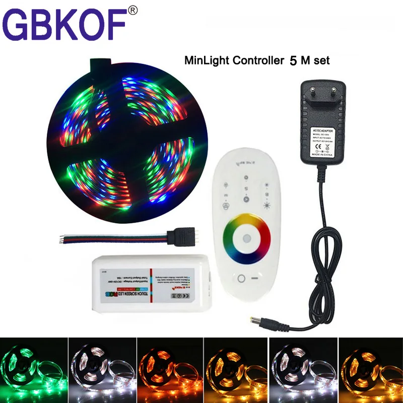 10 м 5050 RGB светодиодный светильник 2*5 30 s/M SMD гибкий барный + 44 Ключ ИК пульт