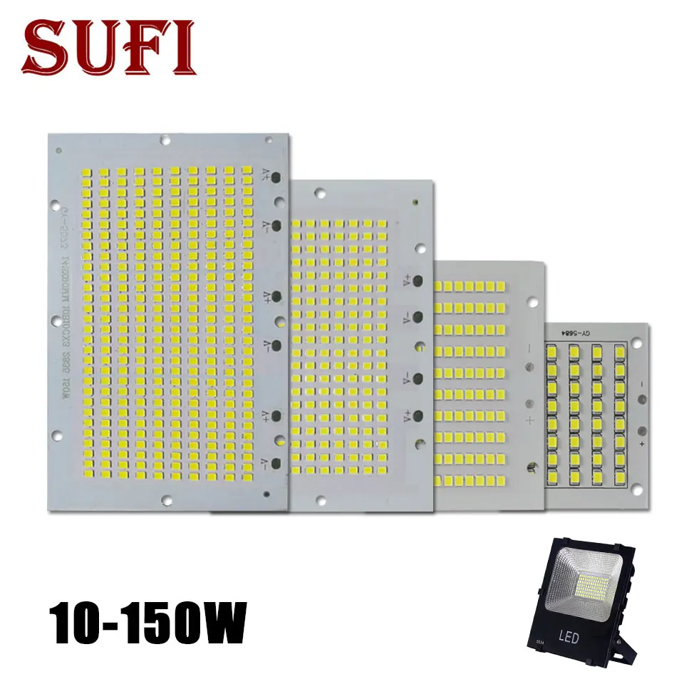 

Full Power LED Floodlight 10W 20W 30W 50W 100W 150W flood light source SMD2835 chip White LED PCB board for DIY LED floodlight