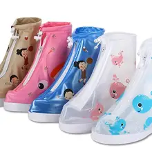 Многоразовые Детские дождевые бахилы водонепроницаемые милые Мультяшные принты Бахилы для улицы