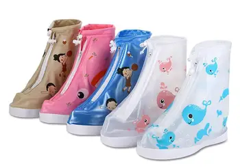 

Reusable children rain shoe covers waterproof cute cartoon printing Shoe Cover Outdoor