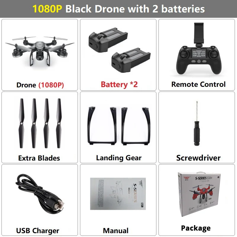 Set8 1080P Black 2B LAUMOX S30W gps Дрон динамический Дрон FPV Дрон с широкоугольной камерой 1080P Профессиональный Радиоуправляемый квадрокоптер Дрон VS X8 Pro X8pro - Цвет: Set8 1080P Black 2B