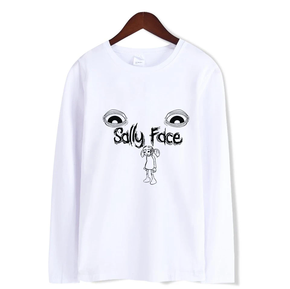 Sally Face футболка с длинным рукавом мужская Весенняя модная Harajuku футболка Hipster брендовая Повседневная Уличная футболка Sally Face длинная