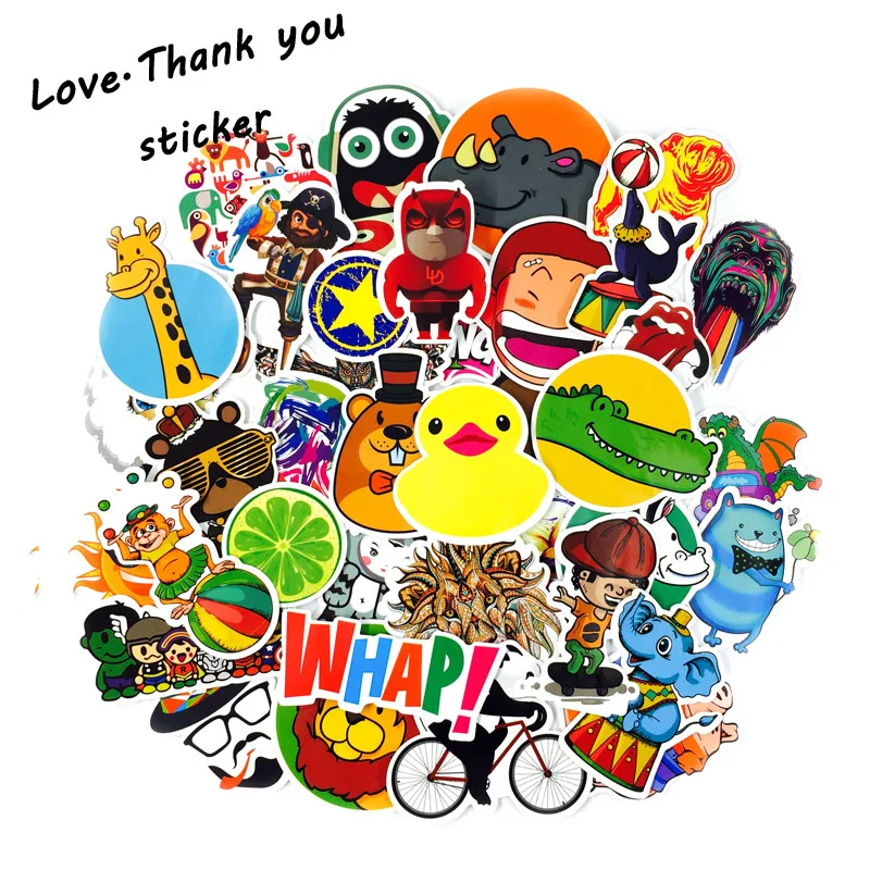 200pcs Mixed Car Styling Funny Cool Bomb Waterproof Graffiti Doodle Sticker Skateboard Decal Toy Sticker Hellaflush Toy Sticker