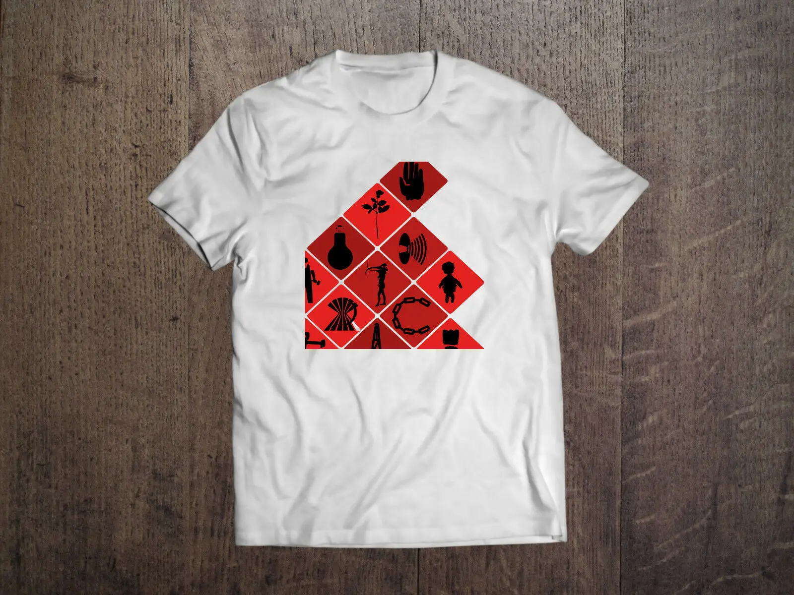 

Depeche Shirt Mode Graphic White Men T-shirt Rock Band Fan Tee Shirt