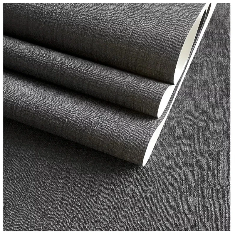 

beibehang High-end pure black wallpaper Thick waterproof deep embossed wallpapers Bedroom living room papel de pared wall paper