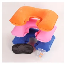 Дорожный капюшон очки надувные u-образная Подушка Анти-наушники с шумоподавлением путешествия три части самолета компаньон для сна