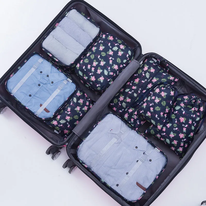 4 компл./лот дорожные сумки наборы для ухода за кожей водостойкая Упаковка Cube портативный одежда сортировочный Органайзер чемодан Tote
