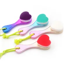 Новые ручные в форме сердца гальванические скраб для мытья кисти очищающие инструменты для макияжа