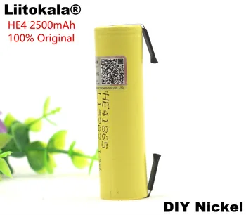 

Liitokala 100% New Original HE4 18650 Rechargeable li-lon battery 3.6V 2500mAh Battery 20A 35A discharge + DIY Nickel sheet