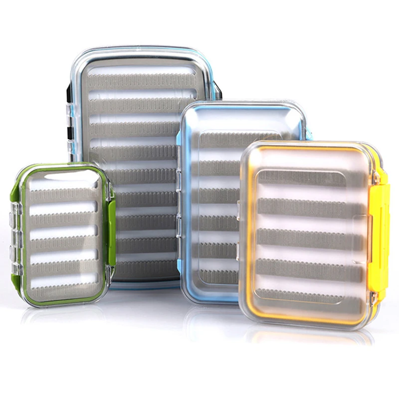 

4 Sizes ABS Fly Fishing Box Waterproof Hair Hook Bait Box Fly Bait Box Large Small Fishing Box Tackle Accessories