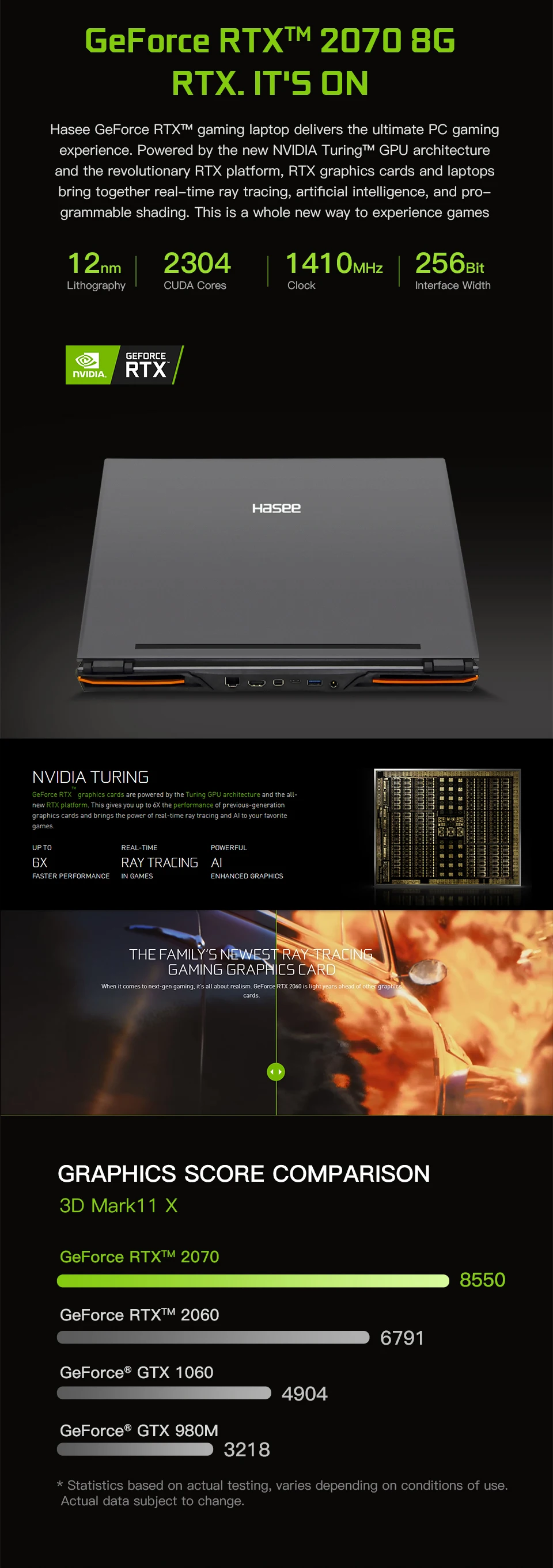 Ноутбук hasee G9-CT7PK для игр (Intel Core I7-9750H + RTX 2070/16 GB ram/256G SSD + 1 T HDD/17,3 ''144Hz ips 72% NTSC) hasee