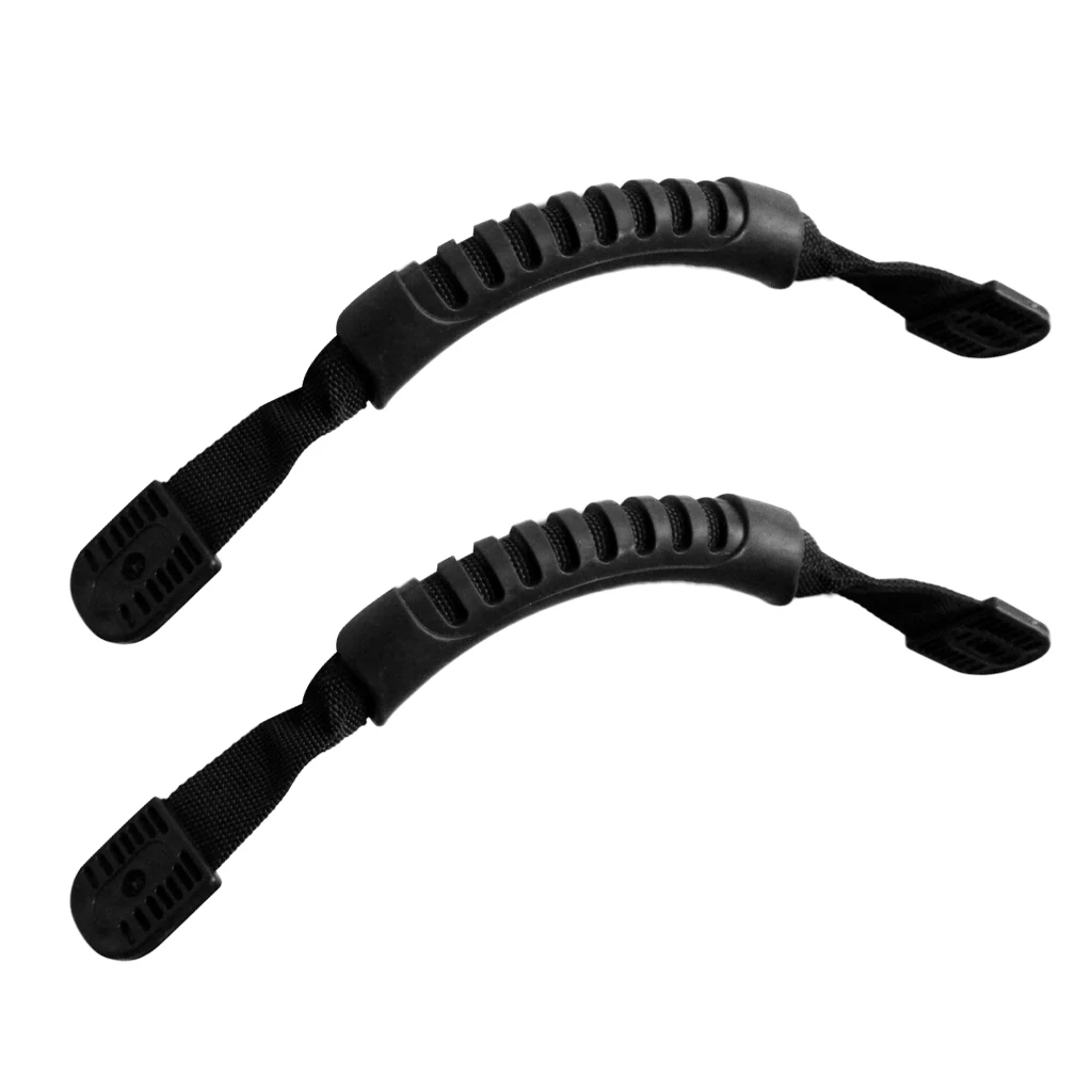 Perfeclan 2 Pieces Durable Kayak Canoe Boat Carry Handle Side Mount Strap Flat Moulded Webbing DIY Kayak Accessories