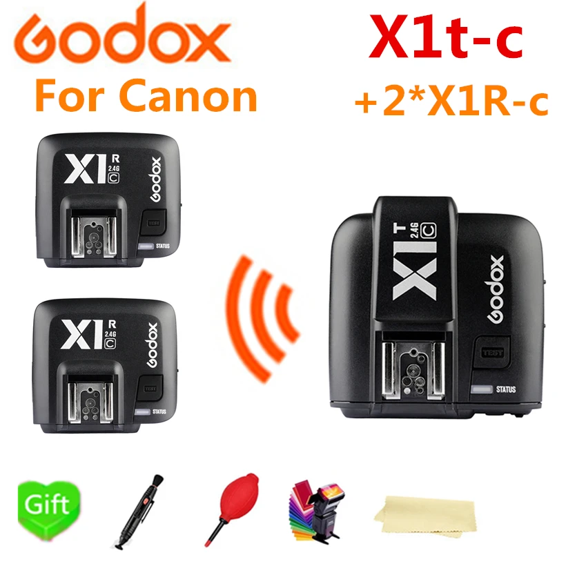 

GODOX X1T-C 2.4G Wireless TTL HSS Flash Trigger Transmitter + 2* X1R-C for Canon Godox V860IIC TT600 TT685C SK400II DP600II