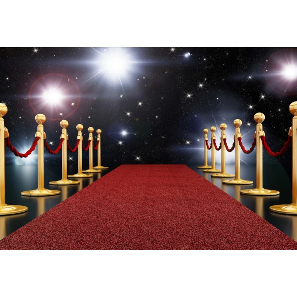 Laeacco Stage Backdrop For Photography Red Carpet Shiny Spotlight Railing Baby Play Portrait Photography Background Photo Studio Background Aliexpress