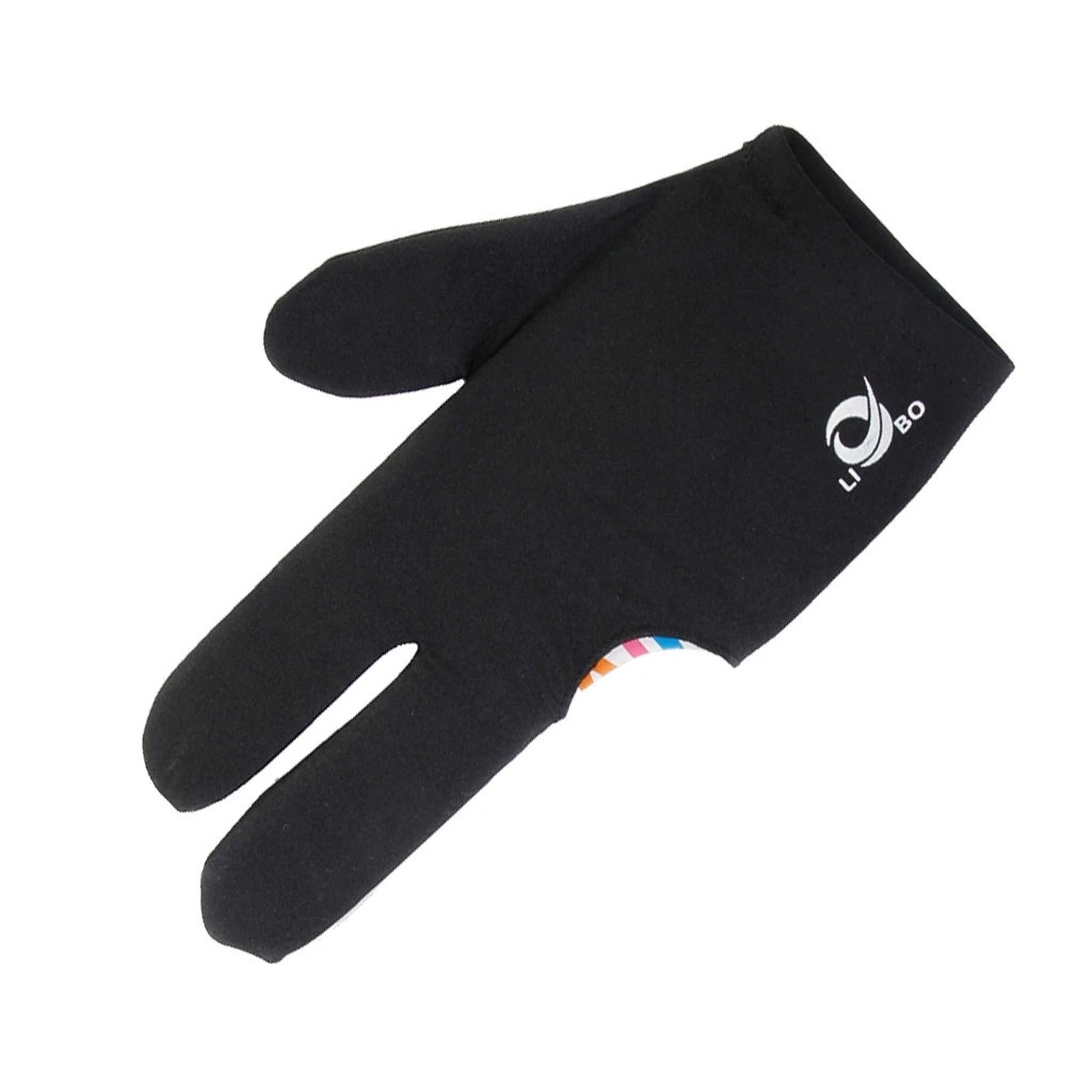 3-Finger Nylon Pool Billiard Glove Professional Snooker Billiard Accessories for Left /Right Handed Players Black
