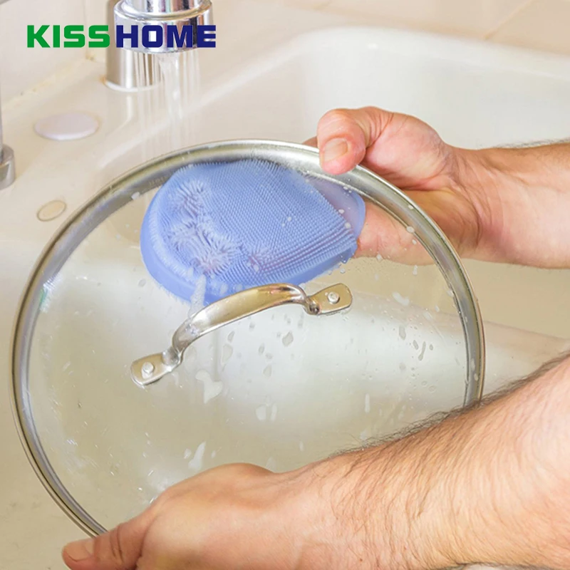 

8 Colors Dish Washing Sponge Scrubber Kitchen Cleaning Gloves Brush Baby Chirldren Multi-function Comfortable Bath Shower Brush
