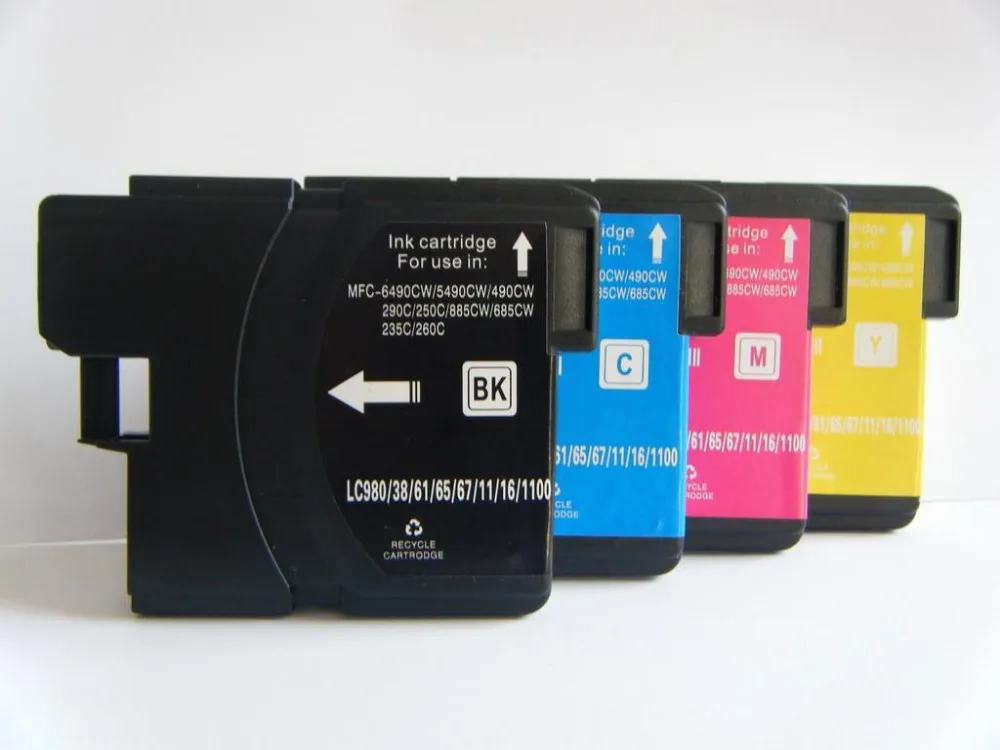 Vilaxh LC1100 LC980 чернильный картридж для Brother LC 1100 980 DCP 185C 195C 9805C | Компьютеры и офис