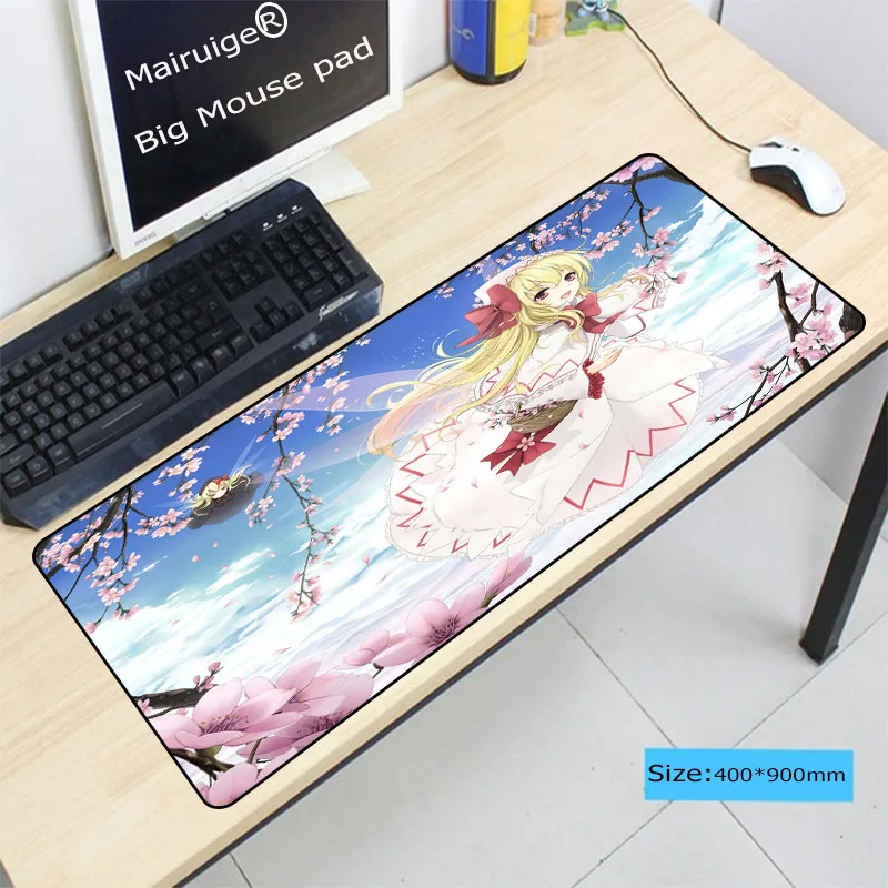 Mairuige Anime Girl Large mouse pad Anti-slip Natural Rubber PC Computer Gaming mousepad Desk Mat f