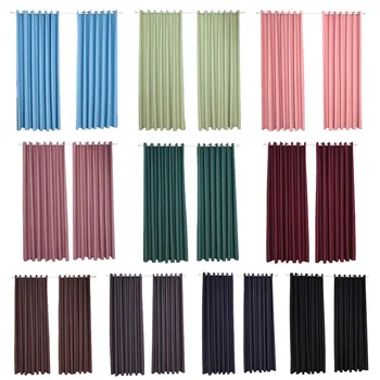 

Blackout Curtain Window Treatment Thermal Insulated Solid Grommet Drapes for Living Room Home FPing