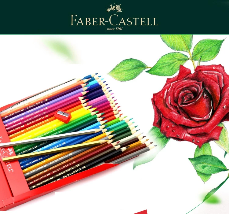 Faber-Castell нетоксичные 36/48/72 Цвет Карандаш Картина профессиональные масла Цветной карандаш для рисования эскиз художника поставщиком