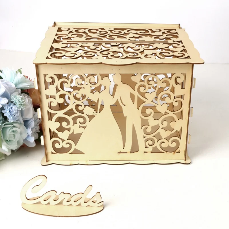 Красивая коробка для сбора денег на свадьбе ashion DIY коробка для свадебных карточек деревянная подарочная карта с замком свадебное украшение для дня рождения