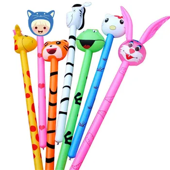 

2pcs Cartoon Inflatabel Animal Long Inflatable Hammer Children Toys Random Style No Wounding Weapon Stick