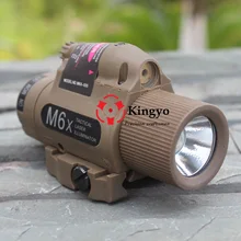 Тактический M6X BK лазер и осветитель черный фонарик со светодиодным красным лазером