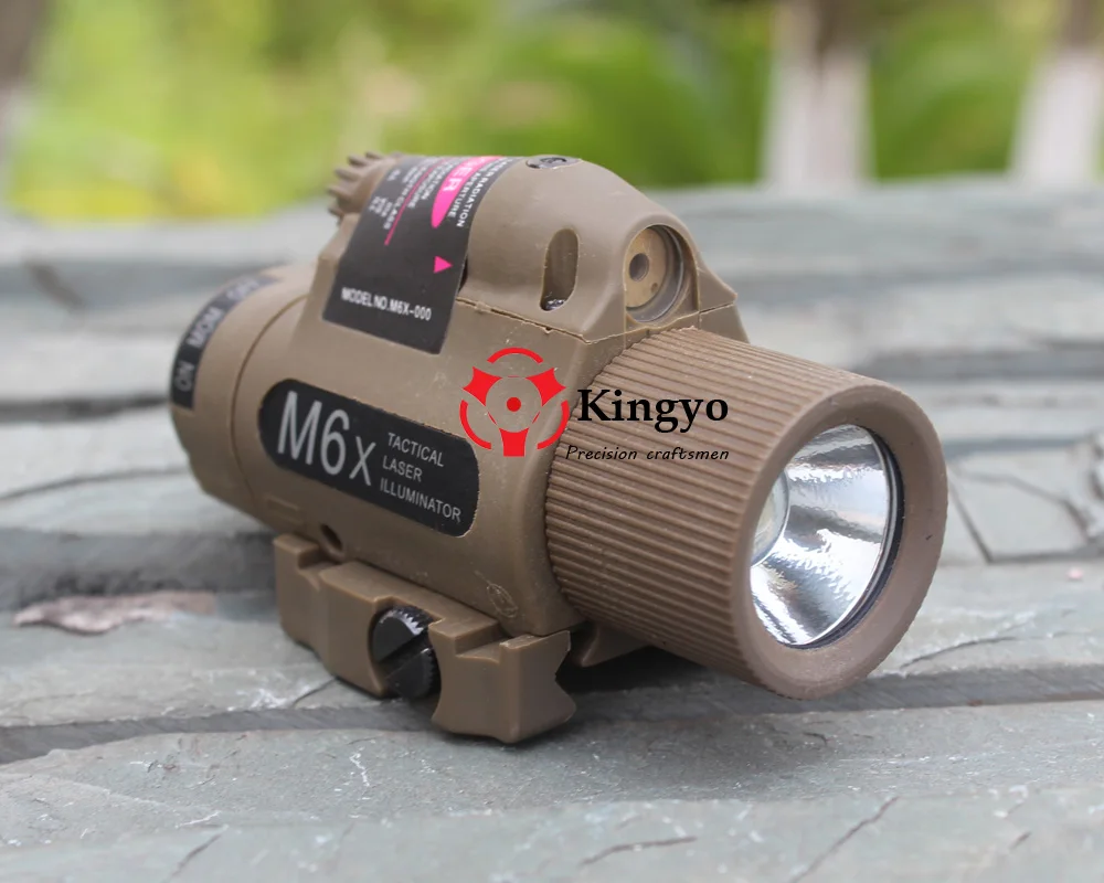 

Tactical M6X BK Laser & Illuminator Black Flashlight with Led Red Laser Free Shipping