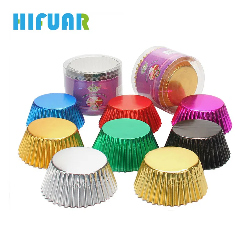 

Hifuar 100Pcs/Set Thicken Cake Decoration Tools Muffin Cupcake Paper Cups Liner Baking Party Tray Cake Mold Kitchen Accessories