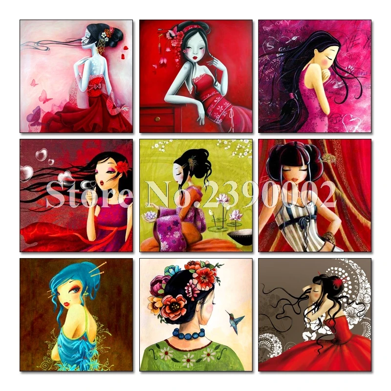 

5D DIY Diamond Painting Cartoon Girl Cross Stitch Full Diamond Embroidery Butterfly Elves Flower Diamond Mosaic Needlework