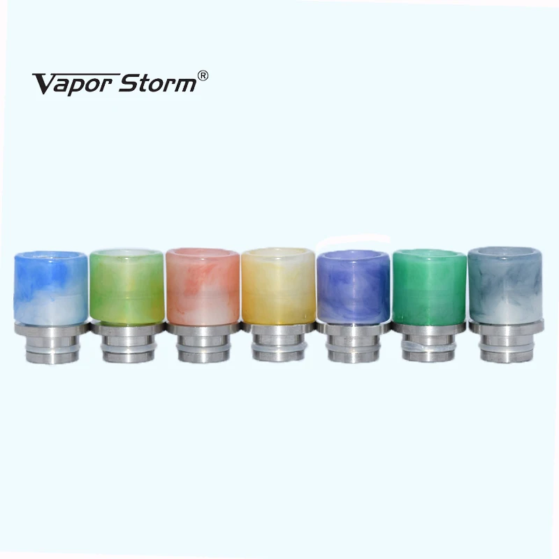 

2 Pieces New Mouthpiece Stone Like And Stainless 510 Thread Drip Tips Mouthpiece Colorful For DIY RDA RBA Atomizer Mod