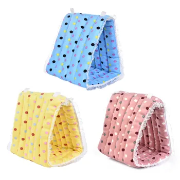 

Hook design Triangle Cotton Tent Nest House for Rabbit Hamster Small Animals Nest Mat Pet Bed pet House pet Travel Pet Bed
