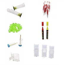 1 Набор желтых нижних пчелиные клетки с пчелиная матка клетка королева маркер для бутылки пчелы движение иглы маркер ручка