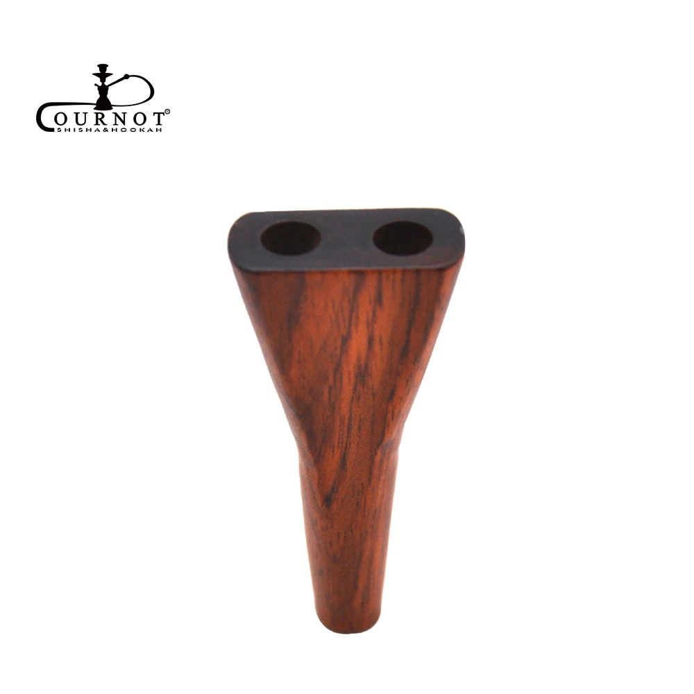 

COURNOT Natural Rose Wood Double Barrel Wooden Cones Cigarette Holder 77MM Smoking Pipe Tobacco Cigarette Holder Pipe Mouthpiece