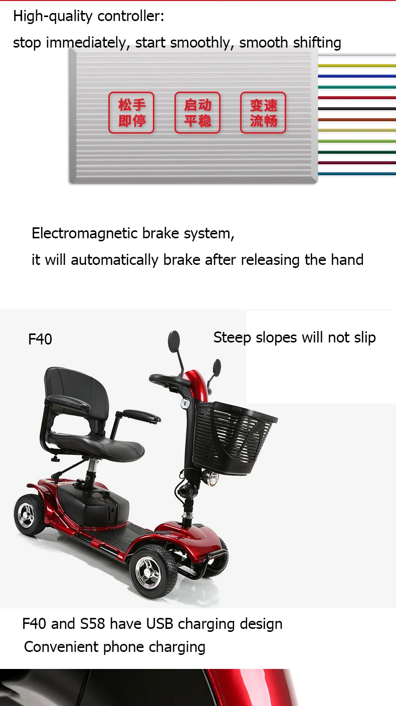 Flash Deal ENGWE High quality Electric 4 Wheelchair Portable Medical Scooter for Disabled Elderly 4-Wheel Electric Travel Scooter for Adult 8