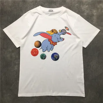 

New Novelty Unisex Dumbo Elephant Timothy T Shirts T-Shirt Hip Hop Skateboard Street Cotton T-Shirts Tee Top kenye S-XXL #AB7