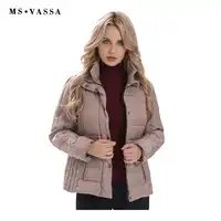 MS VASSA Frauen Jacken 2019 neue Damen Parkas Herbst Winter mode Mäntel doppel stehkragen plus größe 5XL 6XL oberbekleidung