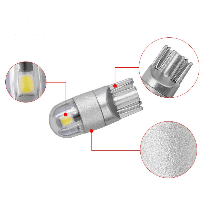 Led t10 w5w 194 3030 2led автомобильный габаритный фонарь белый желтый синий свет для