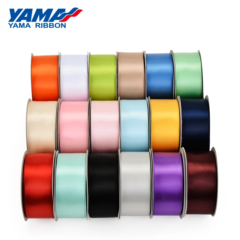YAMA 싱글 페이스 새틴 리본, 수제 공예 선물, 웨딩 장식, 단색 리본, 롤 당 25 야드, 38 mm